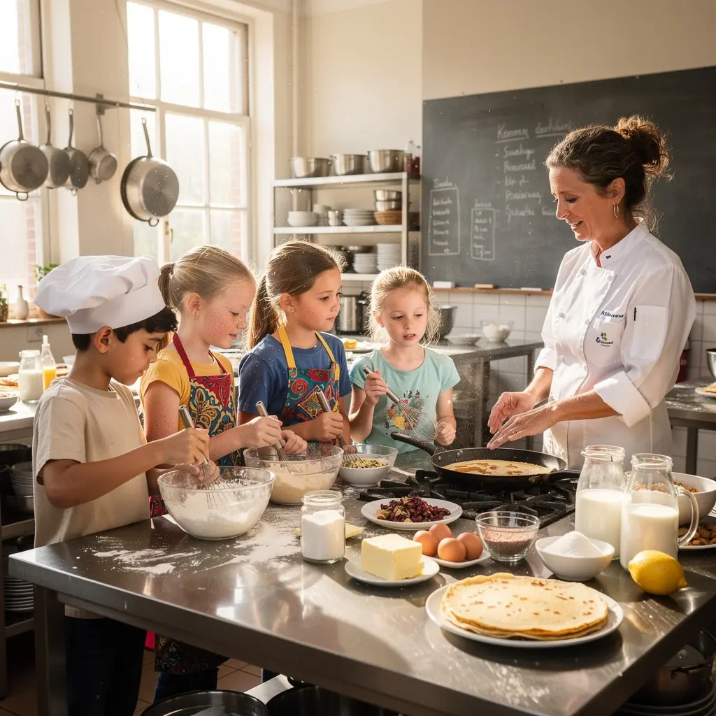 Een groep kinderen die enthousiast schilderen tijdens een creatieve les.
