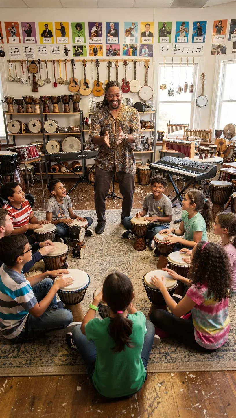 Een workshop waarin jongeren samenwerken aan een technologisch project.